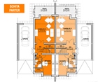 Ground floor's plan - Villa Type 2 - Green Park Villas residential complex 